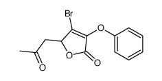 3-bromo-2-(2-oxopropyl)-4-phenoxy-2H-furan-5-one Structure