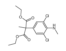 diethyl (3,5-dichloro-4-methylaminophenyl)methylmalonate Structure