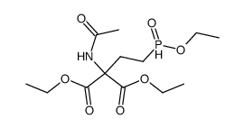 Ethyl 3,3-dicarbethoxy-3-acetamidopropylphosphonous acid Structure