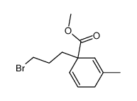 methyl 1-(3-bromopropyl)-3-methylcyclohexa-2,5-diene-1-carboxylate结构式