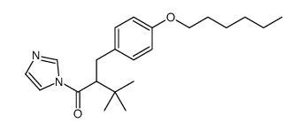 2-[(4-hexoxyphenyl)methyl]-1-imidazol-1-yl-3,3-dimethylbutan-1-one结构式