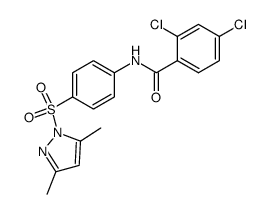 2,4-Dichloro-N-[4-(3,5-dimethyl-pyrazole-1-sulfonyl)-phenyl]-benzamide结构式