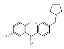 2,5-DIMETHYL-4'-(3-PYRROLINOMETHYL) BENZOPHENONE结构式