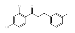 2',4'-DICHLORO-3-(3-FLUOROPHENYL)PROPIOPHENONE结构式