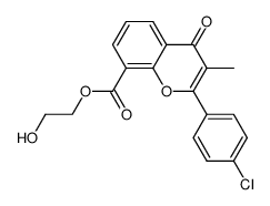 beta-hydroxyethyl 4'-chloro-3-methylflavone-8-carboxylate Structure