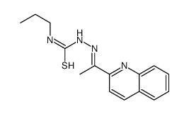 1-propyl-3-(1-quinolin-2-ylethylideneamino)thiourea Structure