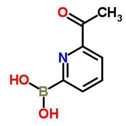 (6-Acetyl-2-pyridinyl)boronic acid结构式