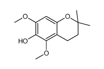 5,7-dimethoxy-2,2-dimethyl-3,4-dihydrochromen-6-ol结构式