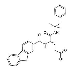 N2-(1,1-dimethyl-2-phenylethyl)-N1-(9H-fluoren-2-ylcarbonyl)-L-α-glutamine Structure