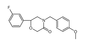 (6S)-6-(3-fluorophenyl)-4-[(4-methoxyphenyl)methyl]morpholin-3-one结构式