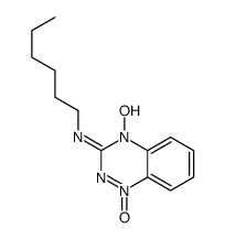 N-hexyl-4-hydroxy-1-oxido-1,2,4-benzotriazin-1-ium-3-imine结构式