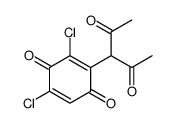 3,5-dichloro-2-(2,4-dioxopentan-3-yl)cyclohexa-2,5-diene-1,4-dione结构式