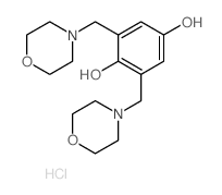 2,6-bis(morpholin-4-ylmethyl)benzene-1,4-diol结构式