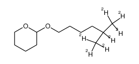2-((5-(methyl-d3)hexyl-5,6,6,6-d4)oxy)tetrahydro-2H-pyran结构式