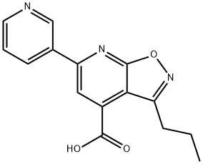 3-propyl-6-(pyridin-3-yl)-[1,2]oxazolo[5,4-b]pyridine-4-carboxylic acid Structure