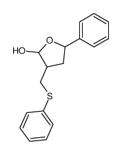 5-phenyl-3-((phenylthio)methyl)tetrahydrofuran-2-ol结构式