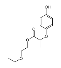 2-ethoxyethyl 2-(4-hydroxyphenoxy)propanoate结构式