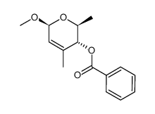 Methyl-4-O-benzoyl-2,3,6-tridesoxy-3-C-methyl-β-L-erythro-hex-2-enopyranosid Structure