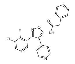 3-(3-Chloro-2-fluorophenyl)-5-(phenylacetylamino)-4-(4-pyridyl)isoxazole Structure