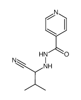 isonicotinic acid-[N'-(1-cyano-2-methyl-propyl)-hydrazide]结构式