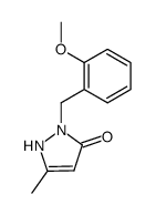 2-(2-methoxy-benzyl)-5-methyl-1,2-dihydro-pyrazol-3-one Structure