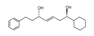 (E)-(1R,5S)-1-cyclohexyl-7-phenylhept-3-ene-1,5-diol结构式
