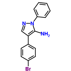 4-(4-BROMO-PHENYL)-2-PHENYL-2H-PYRAZOL-3-YLAMINE structure
