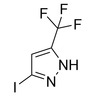 5-碘-3-(三氟甲基)-1H-吡唑结构式