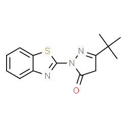 1-BENZOTHIAZOL-2-YL-3-(TERT-BUTYL)-2-PYRAZOLIN-5-ONE结构式