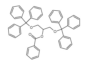 2-benzoyloxy-1,3-bis-trityloxy-propane结构式