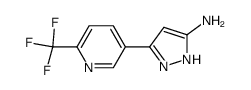 1H-Pyrazol-3-amine, 5-[6-(trifluoromethyl)-3-pyridinyl]- Structure