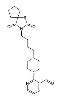 2-<4-<4-(2,4-dioxo-1-thia-3-azaspiro<4.4>nonan-3-yl)butyl>-1-piperazinyl>pyridine-3-carboxaldehyde结构式