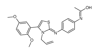 N-[4-[[4-(2,5-dimethoxyphenyl)-3-prop-2-enyl-1,3-thiazol-2-ylidene]amino]phenyl]acetamide Structure