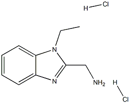 (1-ethyl-1H-benzo[d]imidazol-2-yl)methanamine dihydrochloride Structure