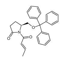 (5S)-N-[(2E)-but-2-enoyl]-5-triphenylmethoxymethyl-2-pyrrolidinone结构式