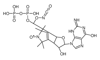 3'-(2,2,5,5-tetramethyl-3-pyrroline-1-oxyl-3-carbonyl)amino-3'-deoxyguanosine 5'-diphosphate结构式