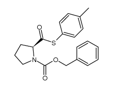 N-Cbz-L-proline p-toluene thiol ester Structure