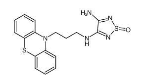 3-[3-(N-phenothiazinyl)propylamino]-4-amino-1,2,5-thiadiazole-1-oxide Structure