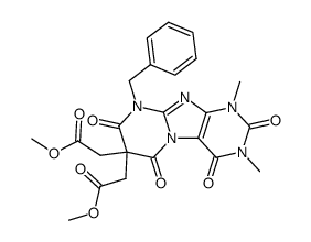 Pyrimido[2,1-f]purine-7,7(6H)-diacetic acid,1,2,3,4,8,9-hexahydro-1,3-dimethyl-2,4,6,8-tetraoxo-9-(phenylmethyl)-,dimethyl ester (9CI) Structure