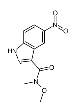 N-methoxy-N-methyl-5-nitro-1H-indazole-3-carboxamide结构式