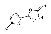 5-(5-chloro-2-thienyl)-1,3,4-oxadiazol-2-amine结构式