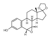 17,17-ethanediyldioxy-6α,7α-epoxy-estra-1,3,5(10)-trien-3-ol Structure