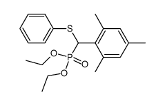 [Phenylsulfanyl-(2,4,6-trimethyl-phenyl)-methyl]-phosphonic acid diethyl ester结构式
