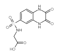 2-[(2,3-dioxo-1,4-dihydroquinoxalin-6-yl)sulfonylamino]acetic acid Structure