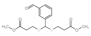 DIMETHYL 3,3'-(((3-FORMYLPHENYL)METHYLENE)BIS(SULFANEDIYL))DIPROPANOATE structure