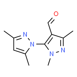 2',3,5,5'-Tetramethyl-2'H-1,3'-bipyrazole-4'-carbaldehyde结构式