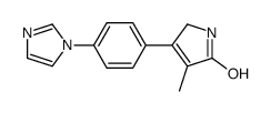 1,5-dihydro-4-(4-(1H-imidazol-1-yl)phenyl)-3-methyl-2H-pyrrol-2-one结构式