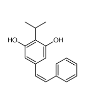 1,3-Benzenediol, 2-(1-Methylethyl)-5-(2-phenylethenyl)- Structure