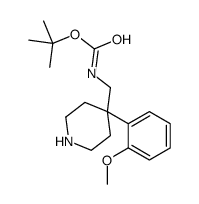 tert-butyl N-[[4-(2-methoxyphenyl)piperidin-4-yl]methyl]carbamate结构式