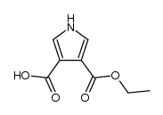 pyrrole-3,4-dicarboxylic acid monoethyl ester结构式